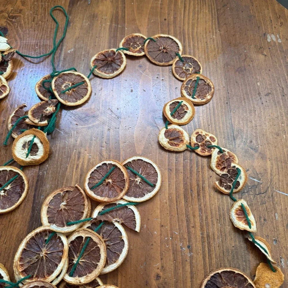 Homemade Dried Oranges Christmas Holiday Garland
